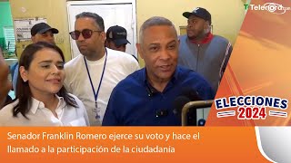 Senador Franklin Romero ejerce su voto y hace el llamado a la participación de la ciudadanía