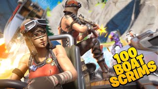 I Got 100 Players On Fortnite To  Scrim On Boats For $100... (MY MOST INSANE CUSTOM)