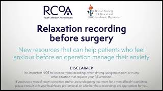 Relaxation recording before surgery (longer recording – female voice)