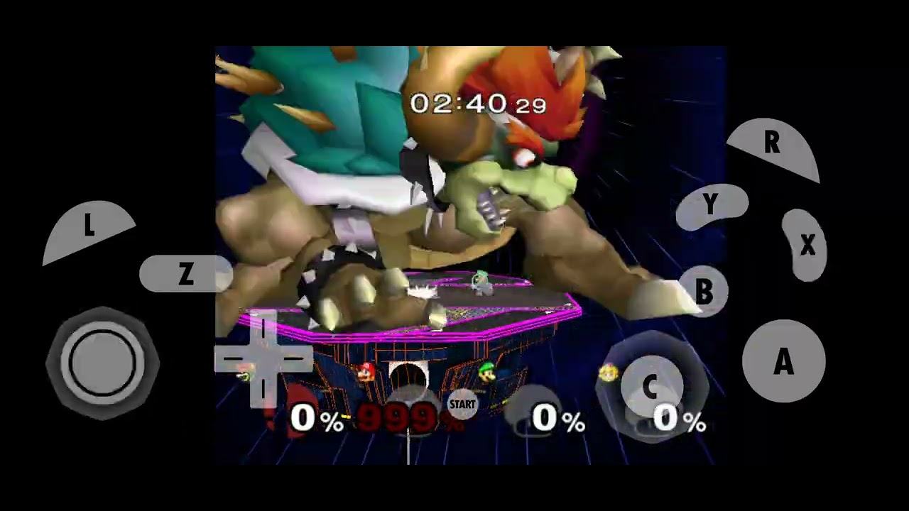 SSBM HACK: Giant growing giga Bowser in FFA