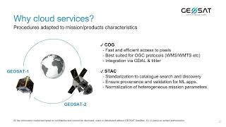 Cloud-Optimized Servies from GEOSAT
