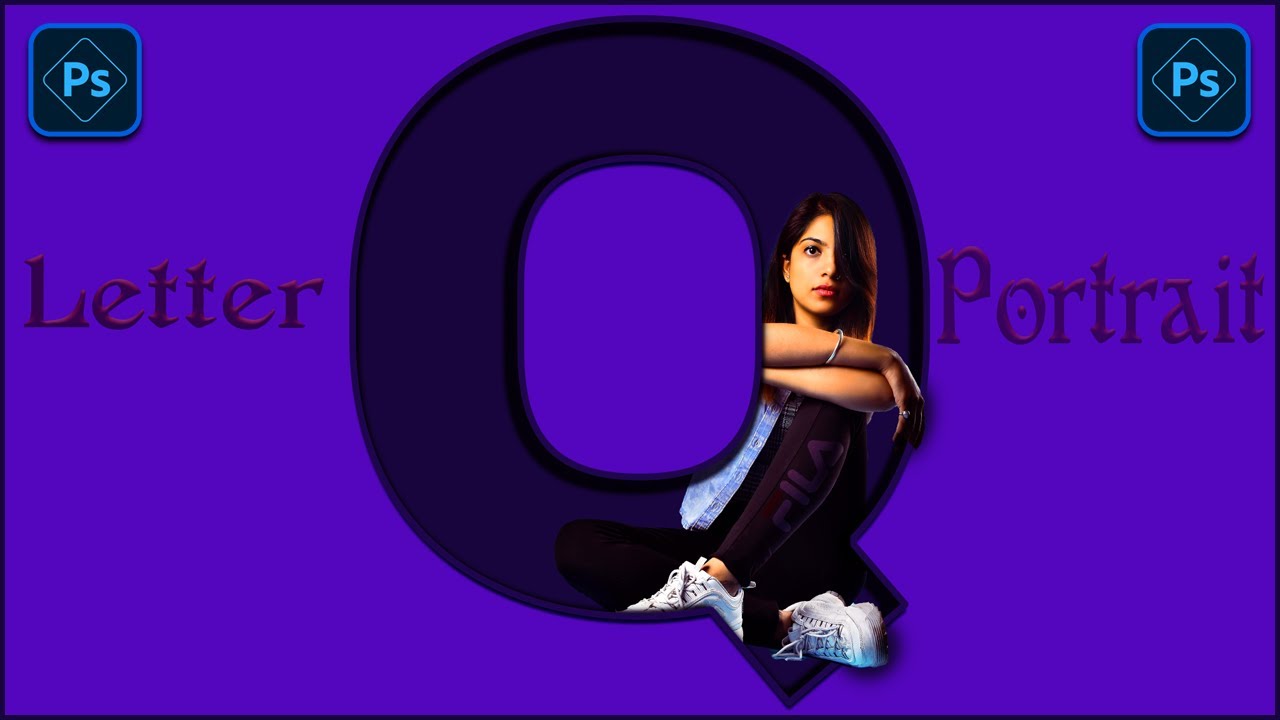 Letter Q Portrait Design || Photoshop Tutorial
