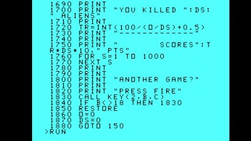 Ti99/4A Typed in Game from the Magazine Dossier :- (Space Game)