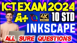 10th ICT Exam 2024 / 10th Std Practical Inkscape 2024 / Inkscape Sure Questions 10 Class / IT Exam