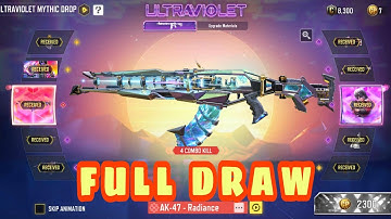 Mythic AK47 RADIANCE Full Lucky Draw CODM | ULTRAVIOLET MYTHIC DROP Cod Mobile