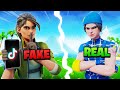 Trying out for a TIKTOK Clan as a FAKE DEFAULT SKIN in Fortnite...