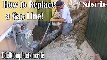 Can you pour concrete over gas line?