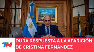 El Gobierno cruzó a Cristina Kirchner por sus críticas a Milei
