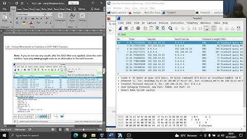 10.2.7 Lab - Using Wireshark to Examine a UDP DNS Capture - ILM.docx