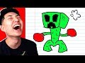 REACTING TO TERRIBLE MINECRAFT DRAWINGS! *FUNNY*