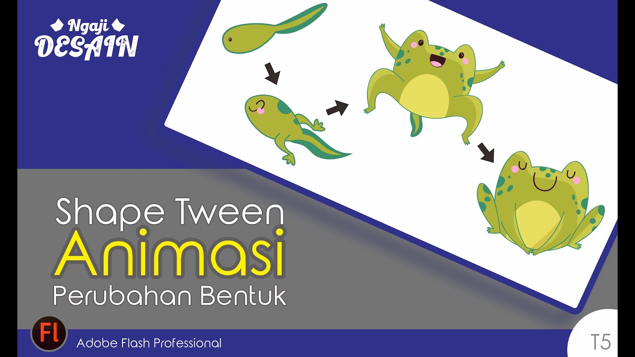 TUTORIAL ANIMASI PERUBAHAN WUJUD ( SHAPE TWEEN ADOBE FLASH PROFESSIONAL ...