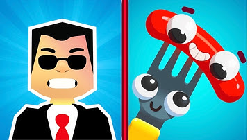 Mr. Pain 😵 VS 🌭 Fork N Sausage – All Levels Gameplay | Funny Mobile Puzzle Games 🎮