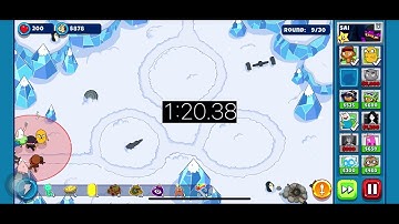 Bloons adventure time td: winter is coming map 1 normal mode