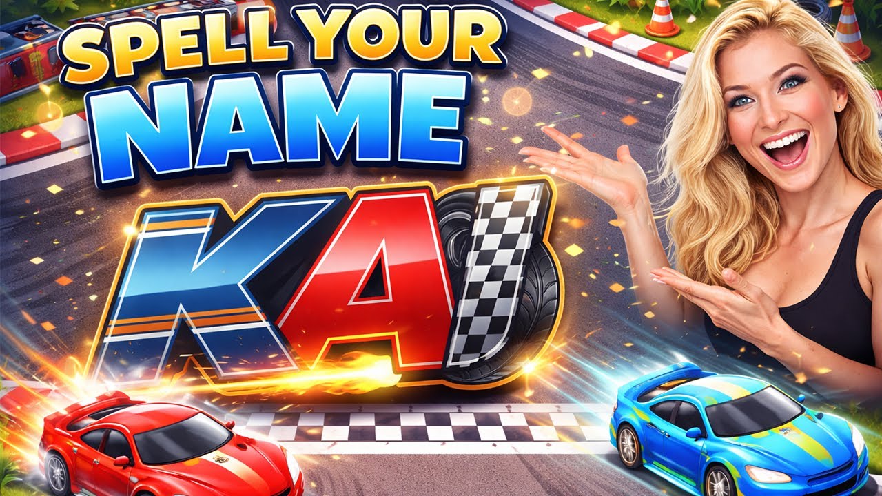 spell your name KAI with me, kids learning spelling