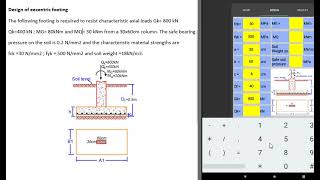 ECCENTRICALLY LOADED RECTANGULAR BASE - EUROCODE2(Google Play)