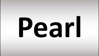 How to Pronounce Pearl Resimi