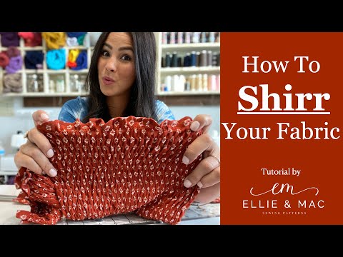 【COLOR iN ID】thin shirring off shoulder Make a shirred dress with M7946 - YouTube