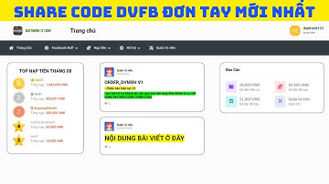 SHARE CODE DVFB ĐƠN TAY , CÓ AUTO NẠP MOMO , ZALO PAY , VCB - BẢN DVFB NGON NHẤT | TUANORI.VN