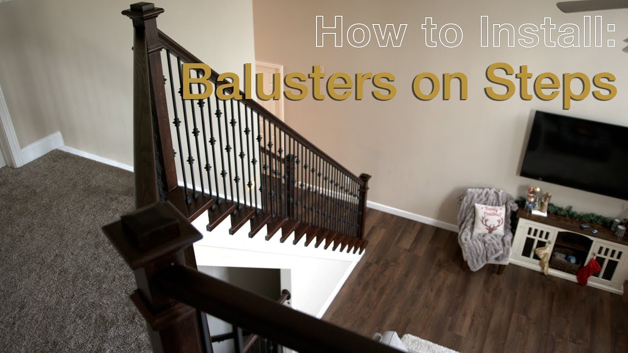 How To Install Iron Balusters On Steps - Youtube