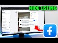 How to hide marketplace listing from friends | Hide fb listing from Friend