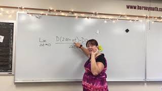 The Case of the Missing Speedometer AP Calculus Limit Definition of a Derivative