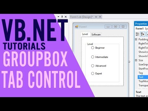 VB.NET TUTORIALS: Using GroupBox and Tab Control