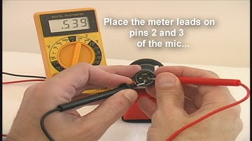 Technical Training, How to Test a Microphone Using a MultiMeter, the Basics