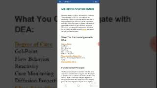 Dielectric Analysis(DEA) Dielectric Analysis Dea Sample Demonstration