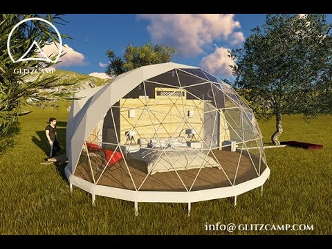 Glitzcamp ecoliving dome for forest resort and campsite