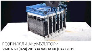 Розпиляли акумулятори VARTA 60 (D24) та VARTA 60 (D47). Огляд акумуляторів.