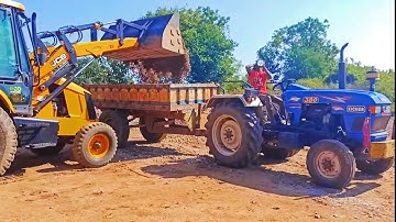 JCB 3dx machine loading mud in tractor | SSS AGRI TECH