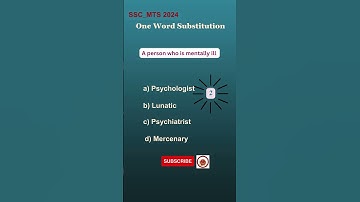 SSC MTS 2025 One Word Substitution | PYQs 2024 | #english #learning #ssc #ssccgl #sscgd