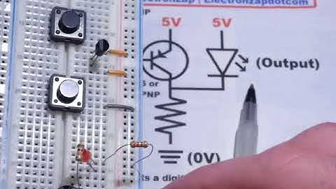 2N3906 PNP BJT controlled NOT Gate demonstration circuit step by step build by electronzap