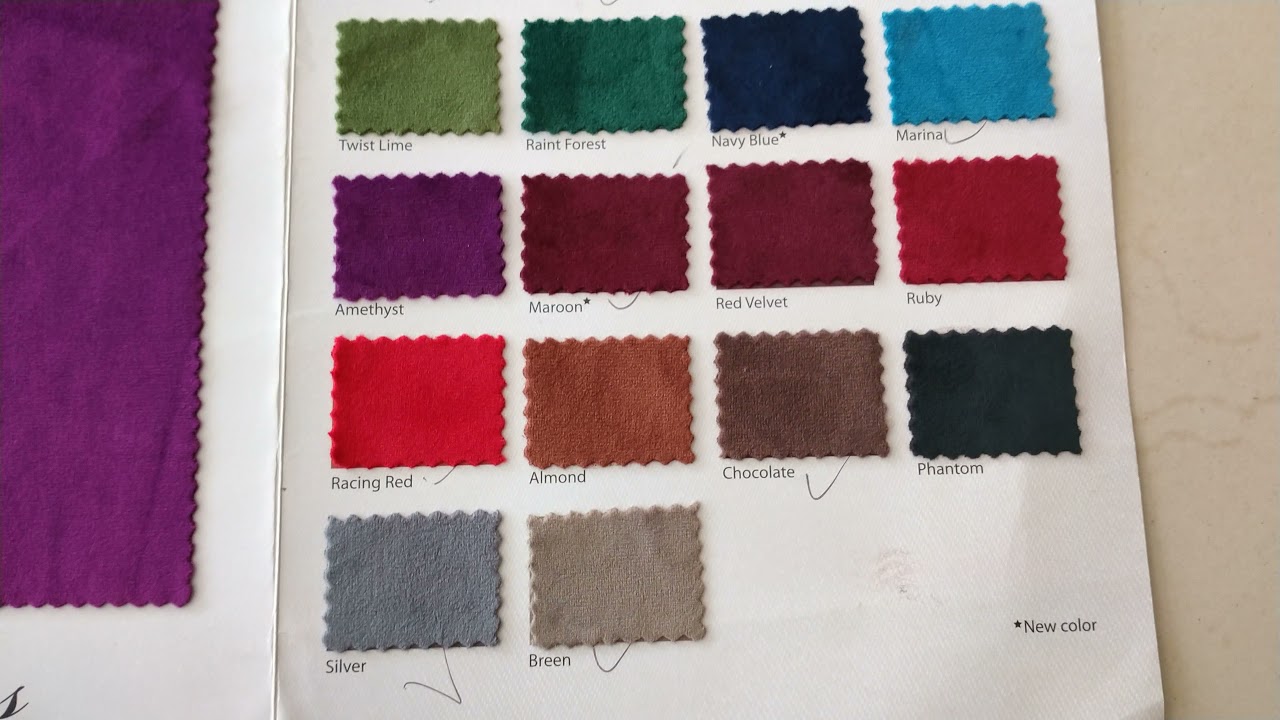 sampel warna kain beludru