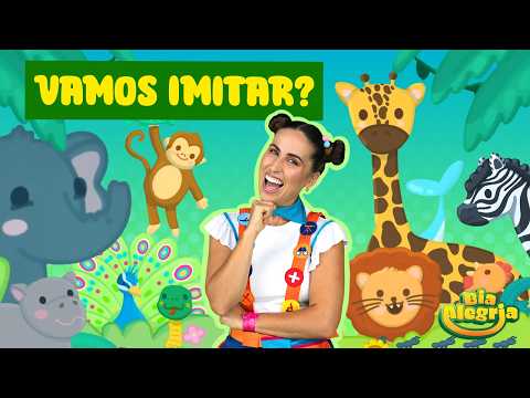 Vamos Imitar os Animais? 🦁🦒 Festa na Selva | Música Infantil com Bia Alegria
