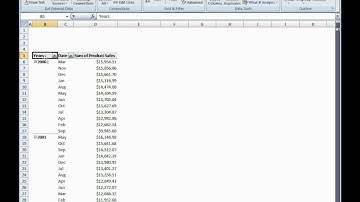 Sorting Pivot Tables