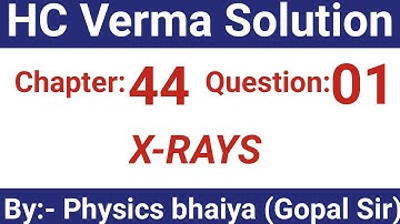 H.C. Verma Solutions - X-rays - Chapter 44, Question 1