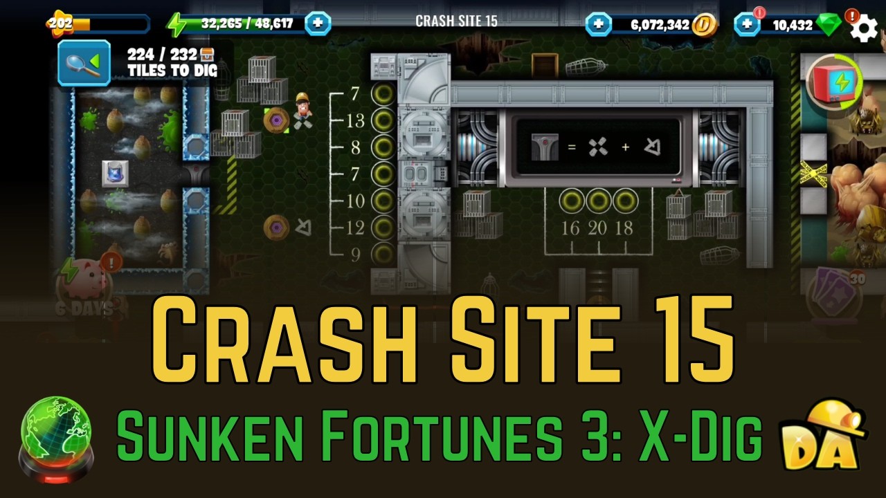Crash Site 15 - Sunken Fortunes 3: X-Dig - Diggy's Adventure - YouTube
