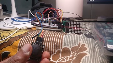 Using joystick to move around in and 8x8 LED matrix