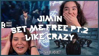 WE ARE SO PROUD 🥰 Reacting to Jimin 'Set Me Free Pt.2' & ''Like Crazy' Official MV | Ams & Ev React