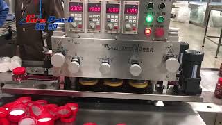 Automatic 6 wheel high speed linear screw capping machine for Bean paste
