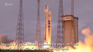 Europe's Vega C rocket soars for the first time and launches Italian satellite & six CubeSats