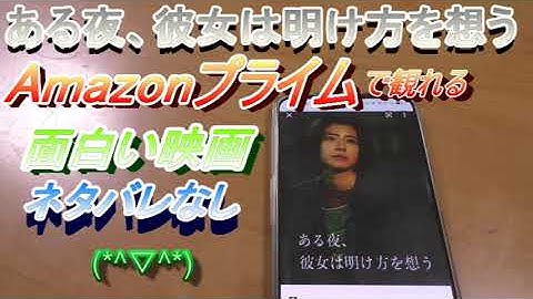 Amazonプライムで面白い映画　ある夜、彼女は明け方を想う