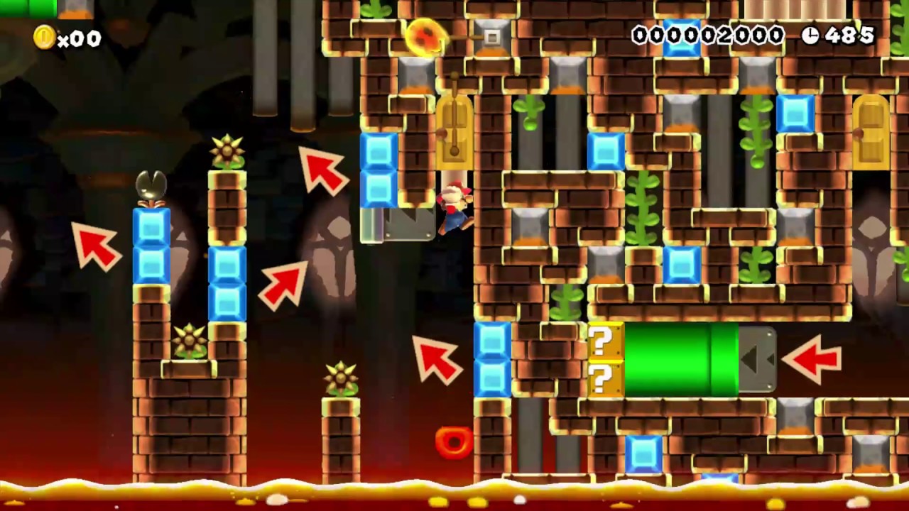 MARIO MAKER NIVEAU DE スピラン♪りょうた (壁キックの練習をしよう♪【10】「難しい」Wall Kick) YouTube