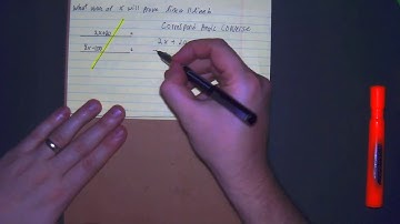 Corresponding Angles  Converse Algebra Example