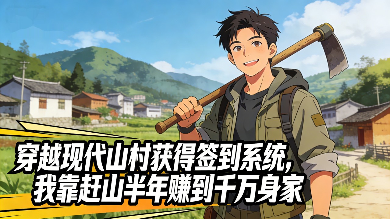 穿越現代山村獲得簽到系統，我靠趕山半年賺到千萬身家。簽到獎勵不斷，從零到千萬的鄉村神話。#都市小说 #玄幻小说