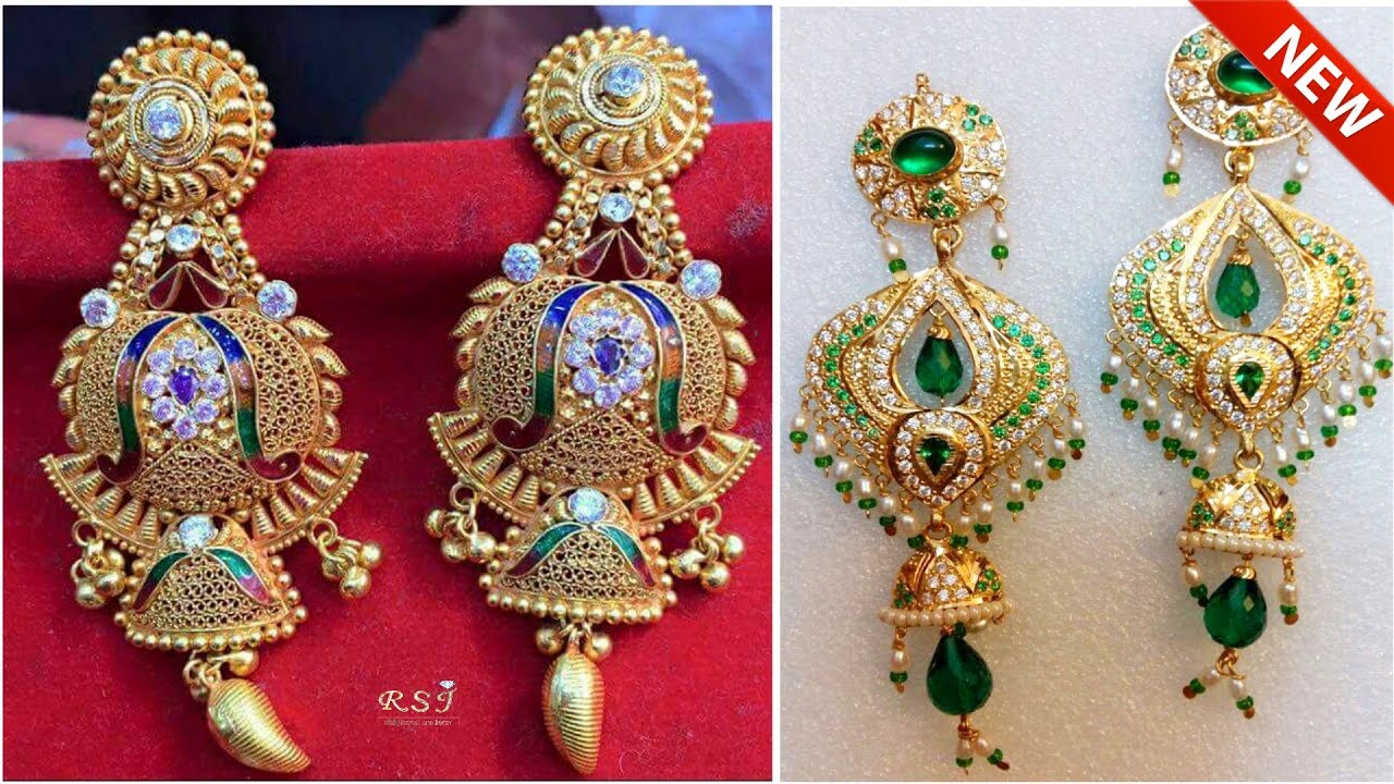 Golden Alloy Stone Earring at best price in Rajkot | ID: 2852848704488