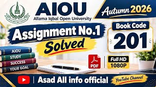 AIOU Solved Assignment || Code 201 || Assignment No.1 | Autumn 2026 | Islamiyat Level Matric