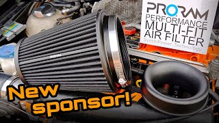 A3 Race car get gets a PRORAM velocity stack intake from Ramair Filters!