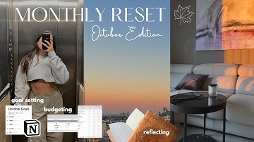 october monthly reset | goal setting, budgeting, reflection